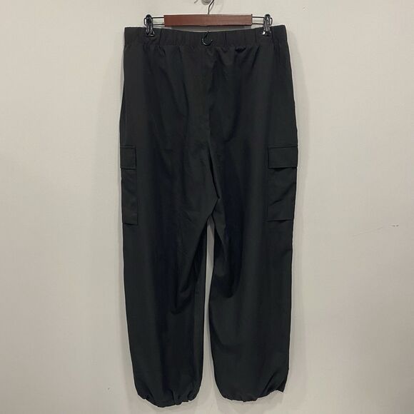 NWT GapFit Women’s L Black Runaround Parachute Cargo Pull-On Baggy Pants Stretch - Picture 15 of 16